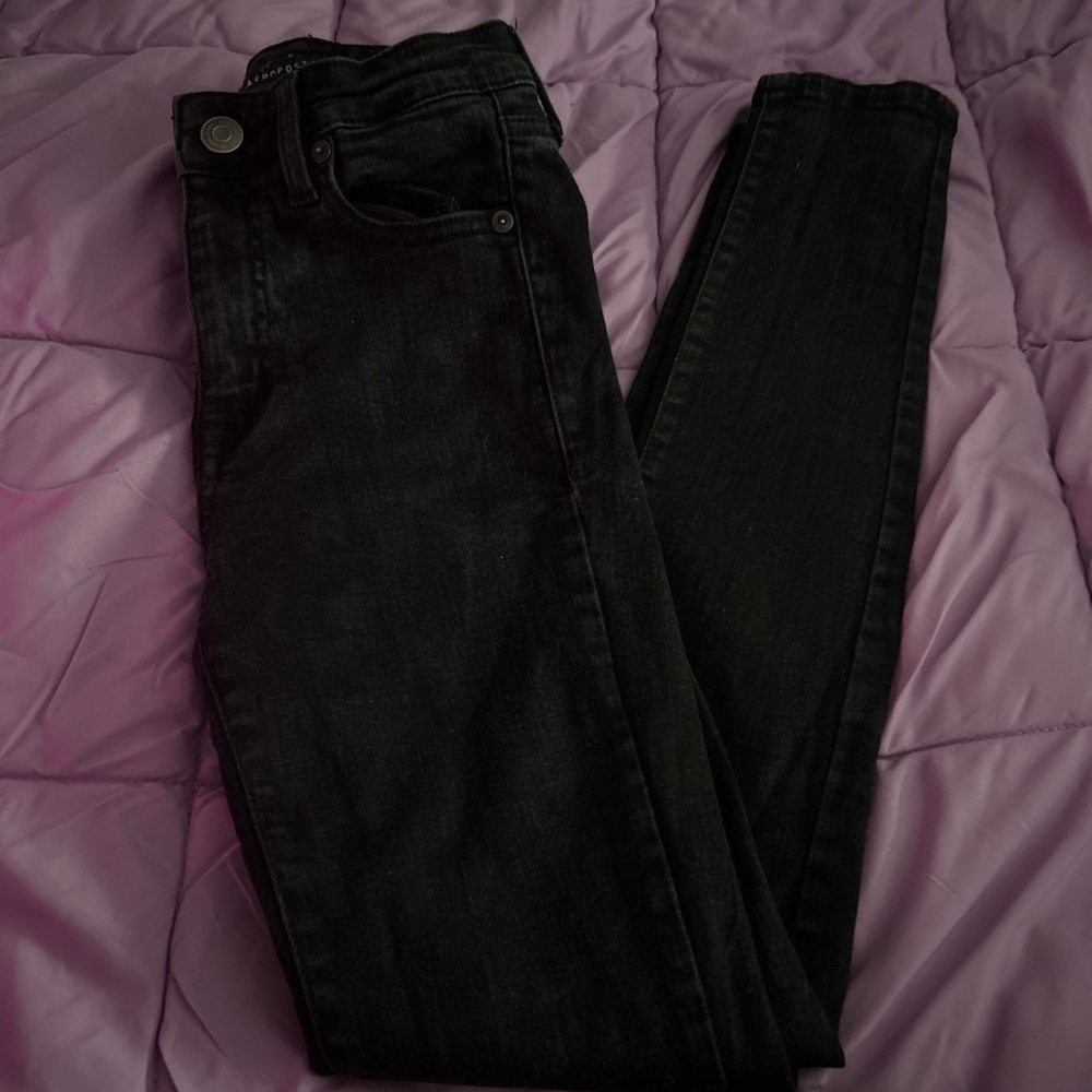 Aeropostale Black High-Rise Jeans